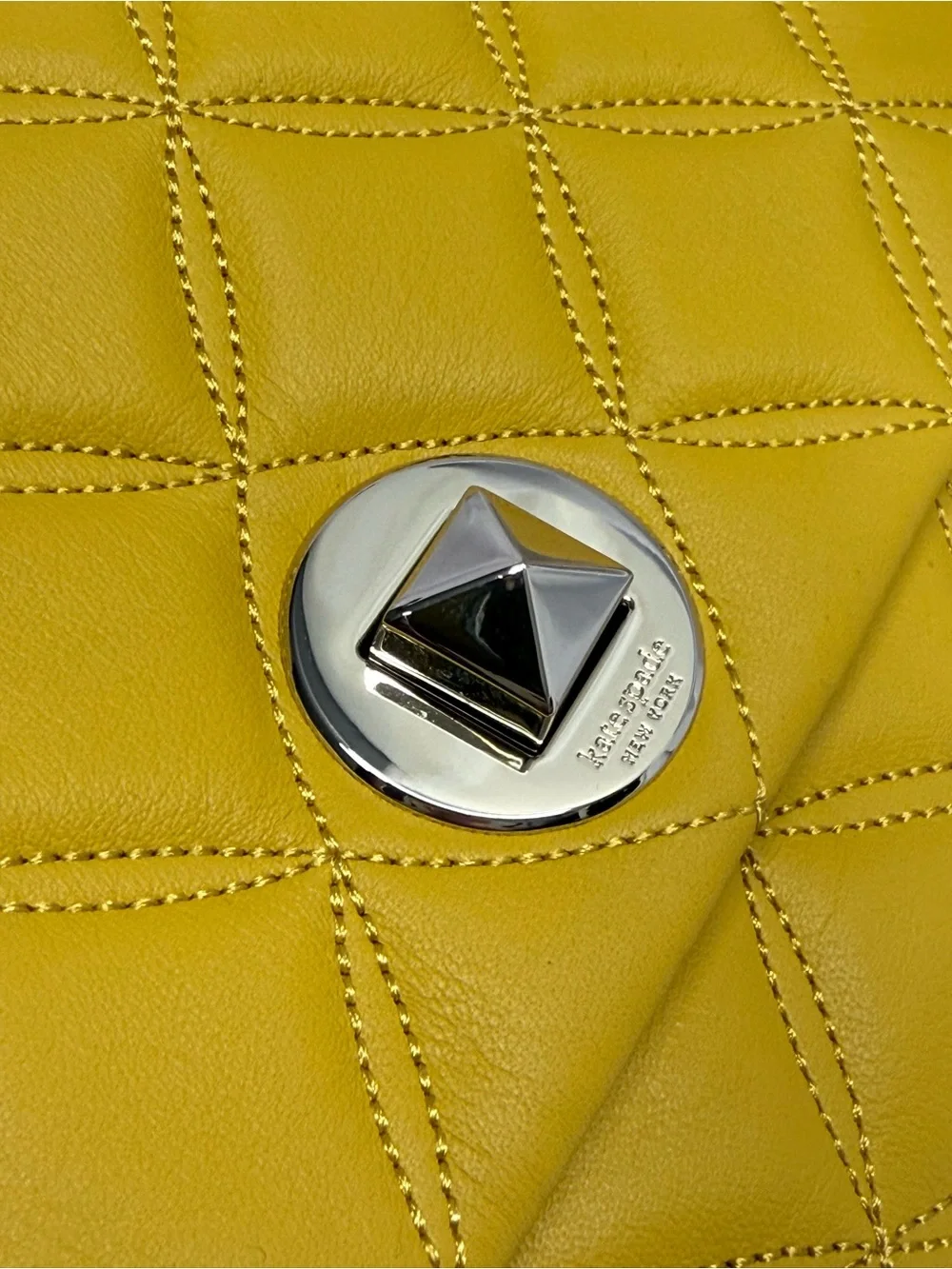 (new+tag) Kate Spade Natalia Quilted Chain Shoulder Bag /Crossbody Golden Yellow